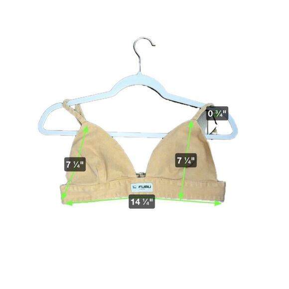 Fubu x Forever 21 Bralette Women's L‎ Tan Y2K Buckle Closure Summer - Picture 7 of 7
